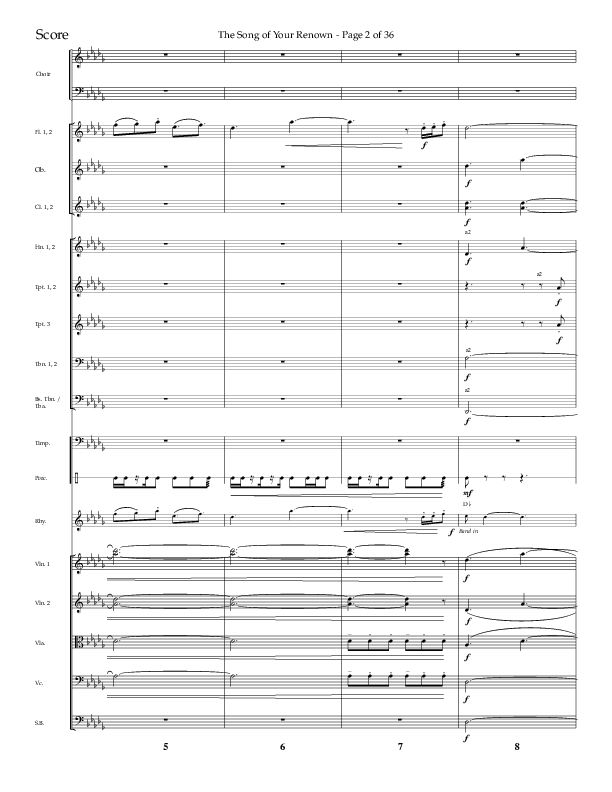 The Song Of Your Renown (Choral Anthem SATB) Conductor's Score (Lifeway Choral / Arr. Eric Belvin / Arr. John Bolin / Arr. Don Koch / Orch. Phillip Keveren / Orch. Danny Mitchell)