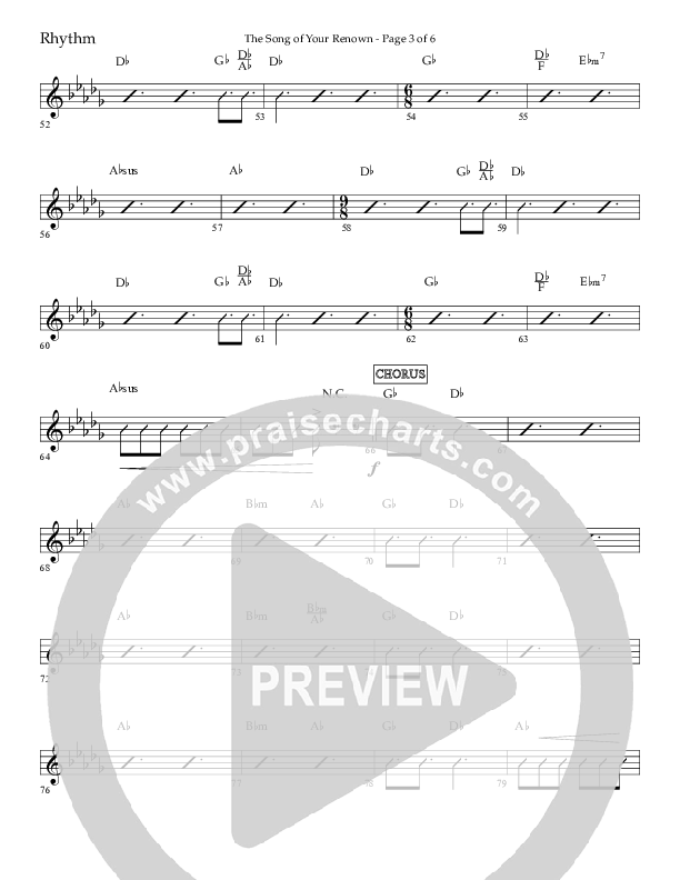 The Song Of Your Renown (Choral Anthem SATB) Lead Melody & Rhythm (Lifeway Choral / Arr. Eric Belvin / Arr. John Bolin / Arr. Don Koch / Orch. Phillip Keveren / Orch. Danny Mitchell)