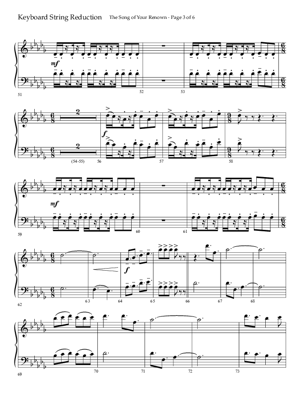The Song Of Your Renown (Choral Anthem SATB) String Reduction (Lifeway Choral / Arr. Eric Belvin / Arr. John Bolin / Arr. Don Koch / Orch. Phillip Keveren / Orch. Danny Mitchell)