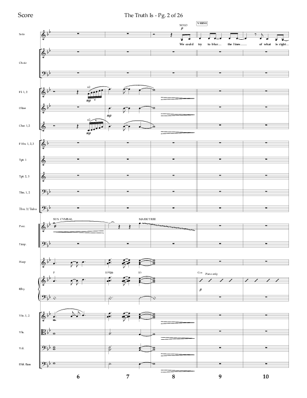 The Truth Is (Choral Anthem SATB) Orchestration (Lifeway Choral / Arr. Bradley Knight)