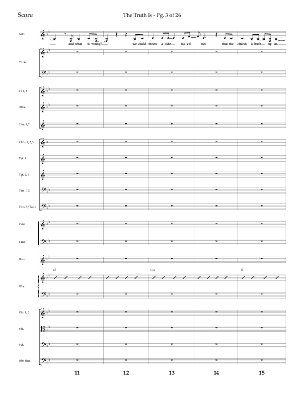 The Truth Is (Choral Anthem SATB) Orchestration (Lifeway Choral / Arr. Bradley Knight)