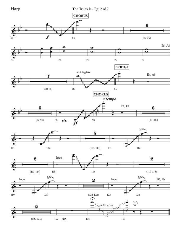 The Truth Is (Choral Anthem SATB) Harp (Lifeway Choral / Arr. Bradley Knight)