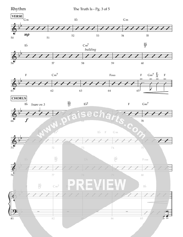 The Truth Is (Choral Anthem SATB) Lead Melody & Rhythm (Lifeway Choral / Arr. Bradley Knight)