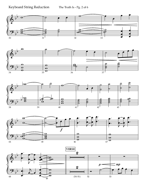 The Truth Is (Choral Anthem SATB) String Reduction (Lifeway Choral / Arr. Bradley Knight)