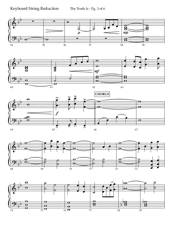The Truth Is (Choral Anthem SATB) String Reduction (Lifeway Choral / Arr. Bradley Knight)
