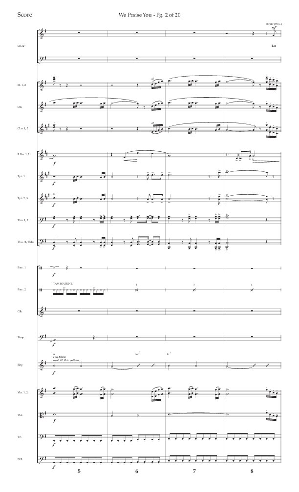 We Praise You (Choral Anthem SATB) Orchestration (Lifeway Choral / Arr. Daniel Semsen)
