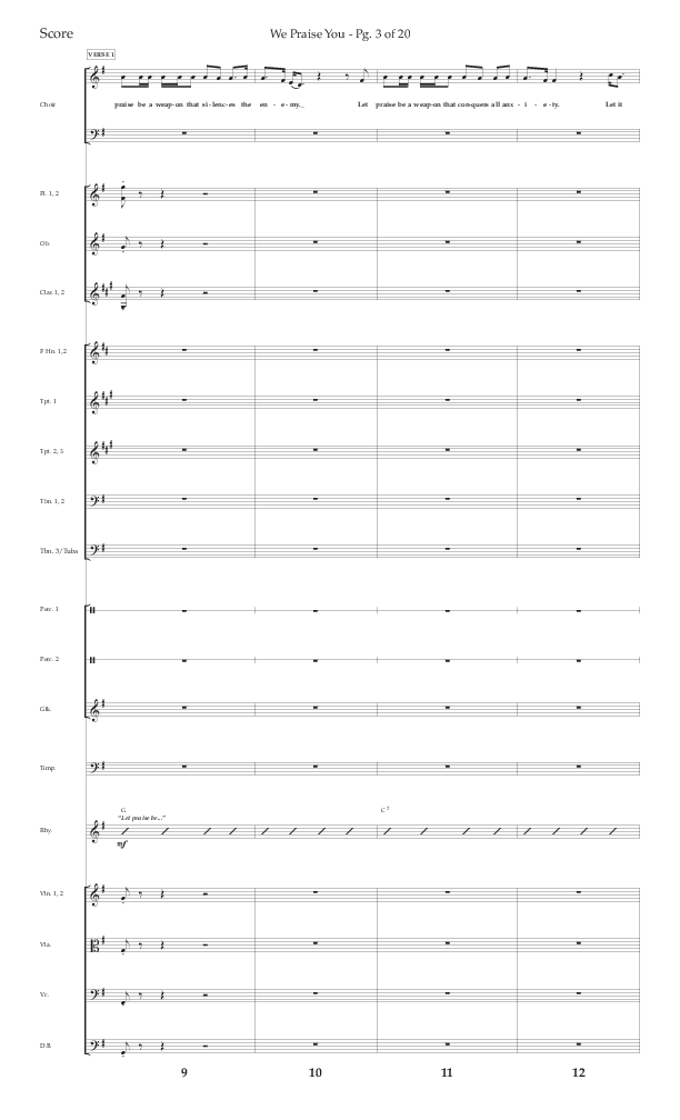 We Praise You (Choral Anthem SATB) Orchestration (Lifeway Choral / Arr. Daniel Semsen)