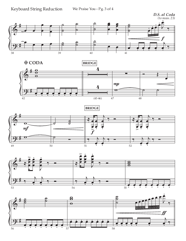 We Praise You (Choral Anthem SATB) String Reduction (Lifeway Choral / Arr. Daniel Semsen)