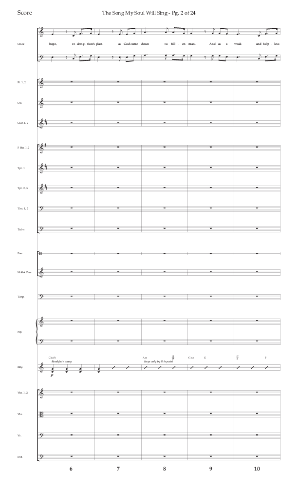 The Song My Soul Will Sing (Choral Anthem SATB) Orchestration (Lifeway Choral / Arr. Bradley Knight)