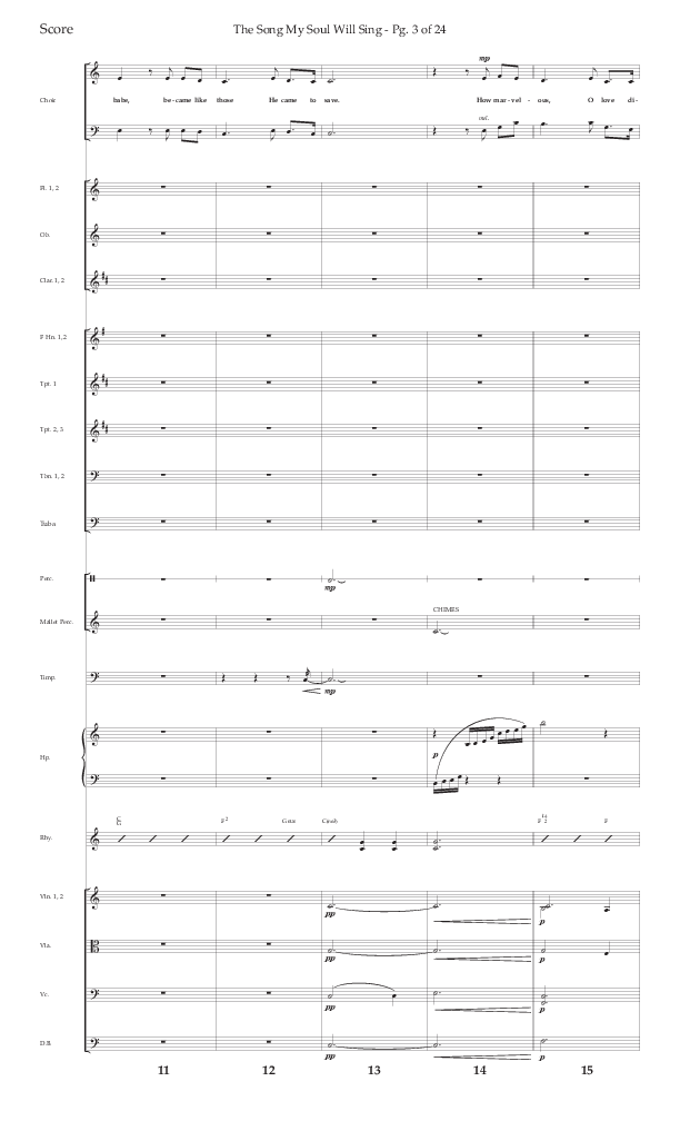 The Song My Soul Will Sing (Choral Anthem SATB) Orchestration (Lifeway Choral / Arr. Bradley Knight)