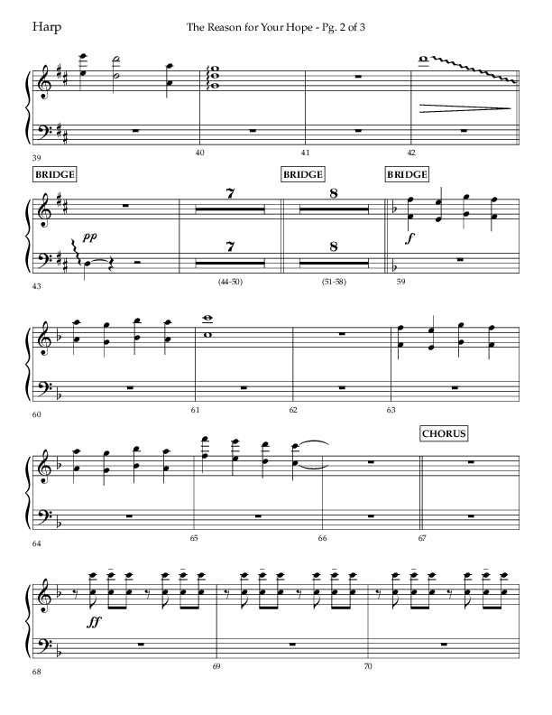 The Reason For Your Hope (Choral Anthem SATB) Harp (Lifeway Choral / Arr. John Bolin / Orch. Phillip Keveren)