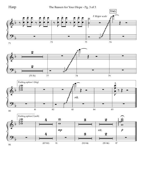 The Reason For Your Hope (Choral Anthem SATB) Harp (Lifeway Choral / Arr. John Bolin / Orch. Phillip Keveren)