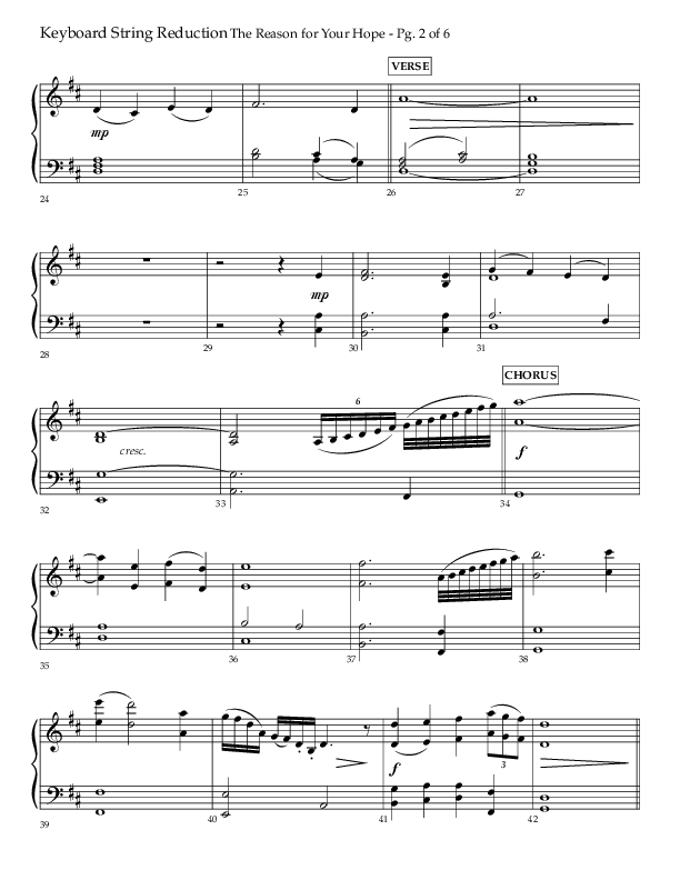 The Reason For Your Hope (Choral Anthem SATB) String Reduction (Lifeway Choral / Arr. John Bolin / Orch. Phillip Keveren)