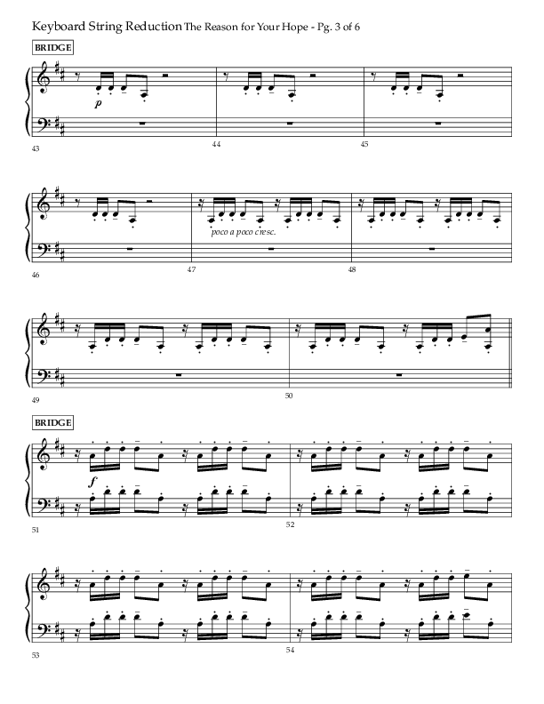 The Reason For Your Hope (Choral Anthem SATB) String Reduction (Lifeway Choral / Arr. John Bolin / Orch. Phillip Keveren)