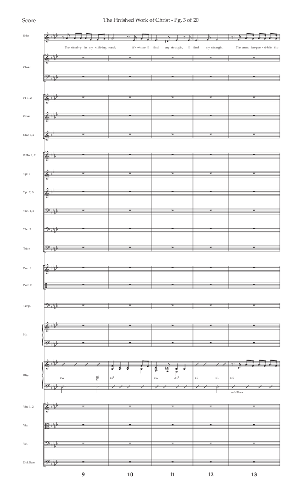 The Finished Work Of Christ (Choral Anthem SATB) Orchestration (Lifeway Choral / Arr. John Bolin / Orch. David Shipps)
