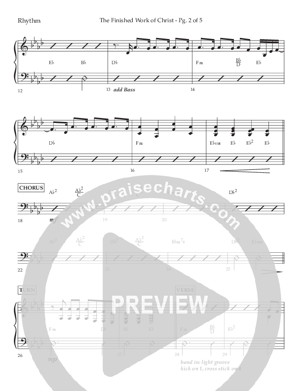 The Finished Work Of Christ (Choral Anthem SATB) Lead Melody & Rhythm (Lifeway Choral / Arr. John Bolin / Orch. David Shipps)