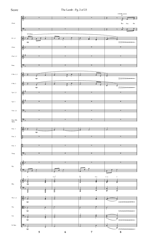The Lamb (Choral Anthem SATB) Conductor's Score (Arr. David T. Clydesdale / Lifeway Choral / Arr. Kim Collingsworth)