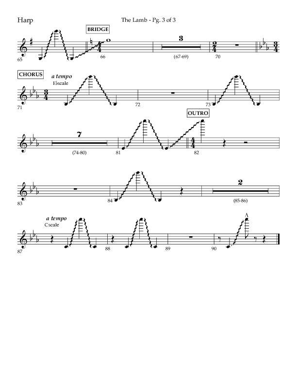 The Lamb (Choral Anthem SATB) Harp (Arr. David T. Clydesdale / Lifeway Choral / Arr. Kim Collingsworth)