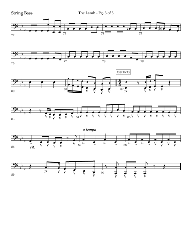 The Lamb (Choral Anthem SATB) String Bass (Arr. David T. Clydesdale / Lifeway Choral / Arr. Kim Collingsworth)