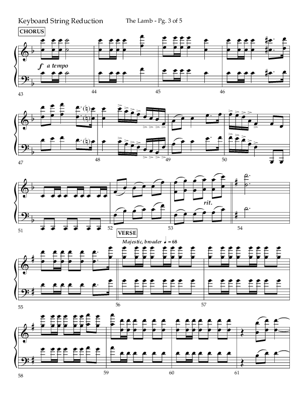 The Lamb (Choral Anthem SATB) String Reduction (Arr. David T. Clydesdale / Lifeway Choral / Arr. Kim Collingsworth)