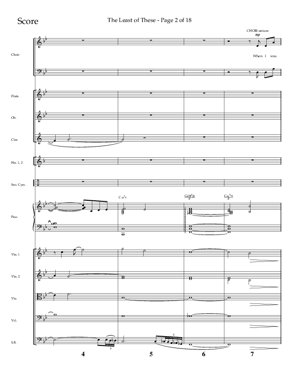 The Least Of These (Choral Anthem SATB) Orchestration (Lifeway Choral / Arr. Jeff Lippencott)