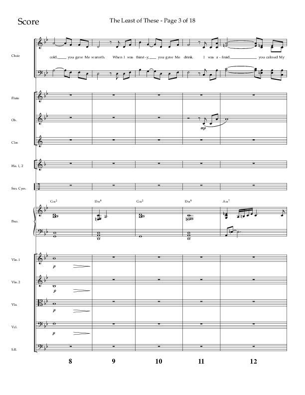 The Least Of These (Choral Anthem SATB) Conductor's Score (Lifeway Choral / Arr. Jeff Lippencott)