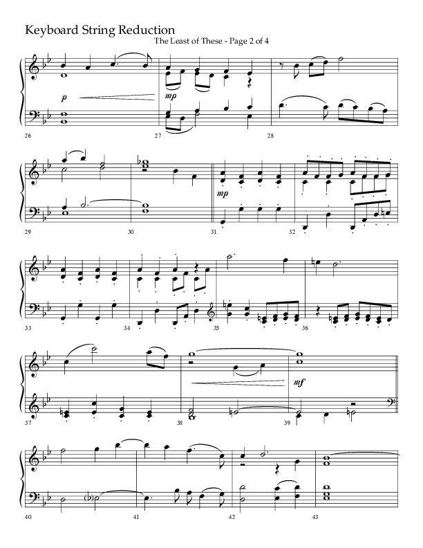 The Least Of These (Choral Anthem SATB) String Reduction (Lifeway Choral / Arr. Jeff Lippencott)