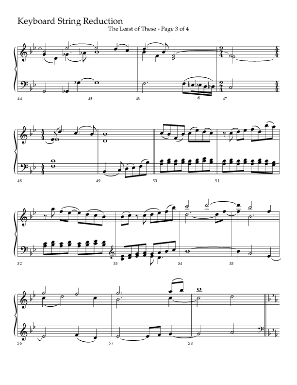 The Least Of These (Choral Anthem SATB) String Reduction (Lifeway Choral / Arr. Jeff Lippencott)