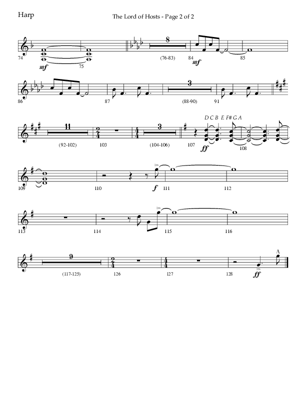 The Lord of Hosts (Choral Anthem SATB) Harp (Lifeway Choral / Arr. John Bolin)