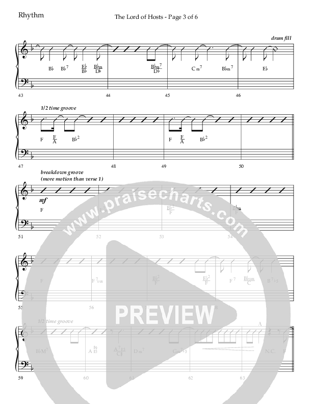 The Lord of Hosts (Choral Anthem SATB) Lead Melody & Rhythm (Lifeway Choral / Arr. John Bolin)