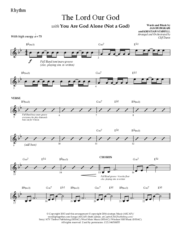 The Lord Our God with You Are God Alone (Not A God) (Choral Anthem SATB) Lead Melody & Rhythm (Lifeway Choral / Arr. Cliff Duren)