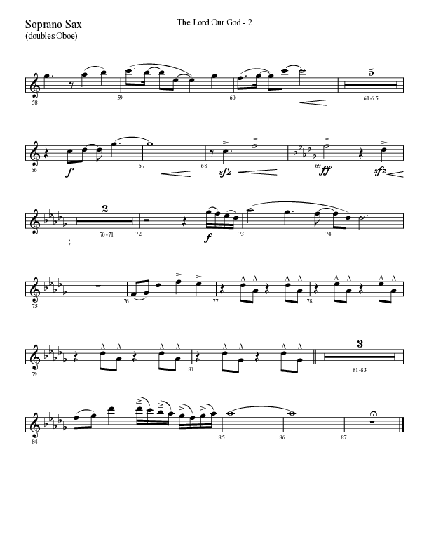 The Lord Our God with You Are God Alone (Not A God) (Choral Anthem SATB) Soprano Sax (Lifeway Choral / Arr. Cliff Duren)