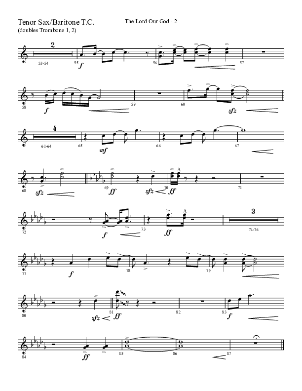 The Lord Our God with You Are God Alone (Not A God) (Choral Anthem SATB) Tenor Sax/Baritone T.C. (Lifeway Choral / Arr. Cliff Duren)