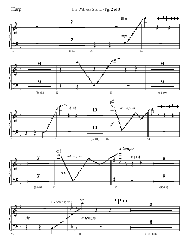 The Witness Stand (Choral Anthem SATB) Harp (Lifeway Choral / Arr. Bradley Knight)