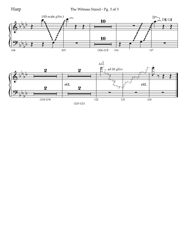 The Witness Stand (Choral Anthem SATB) Harp (Lifeway Choral / Arr. Bradley Knight)