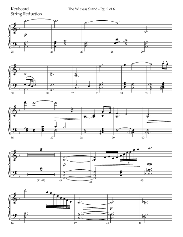 The Witness Stand (Choral Anthem SATB) String Reduction (Lifeway Choral / Arr. Bradley Knight)