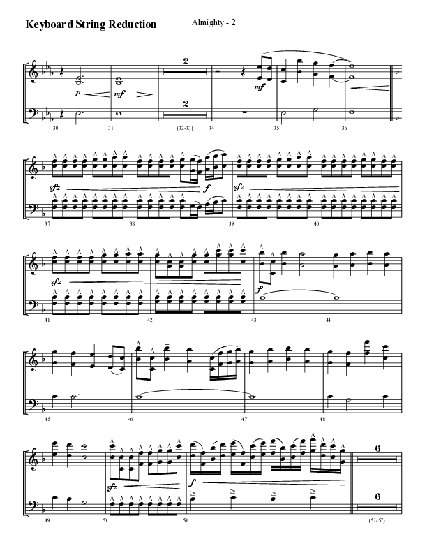 Almighty with Holy Holy Holy (Choral Anthem SATB) String Reduction (Lifeway Choral / Arr. Cliff Duren)