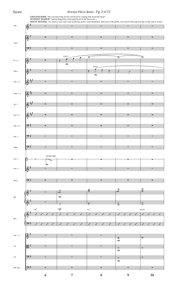 Always Have Jesus (Choral Anthem SATB) Conductor's Score (Lifeway Choral / Arr. Craig Adams / Arr. Ken Barker / Arr. Danny Zaloudik / Orch. Bill Wolaver)