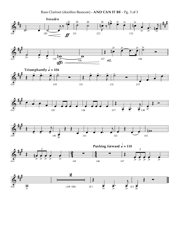 And Can It Be (Choral Anthem SATB) Bass Clarinet (Lifeway Choral / Arr. Phillip Keveren)
