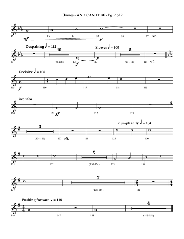 And Can It Be (Choral Anthem SATB) Chimes (Lifeway Choral / Arr. Phillip Keveren)
