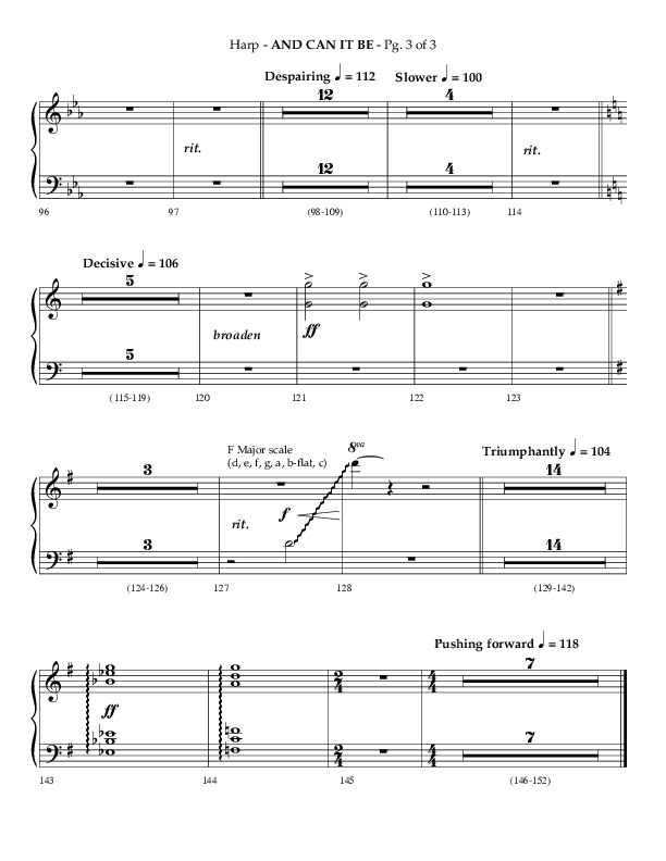 And Can It Be (Choral Anthem SATB) Harp (Lifeway Choral / Arr. Phillip Keveren)