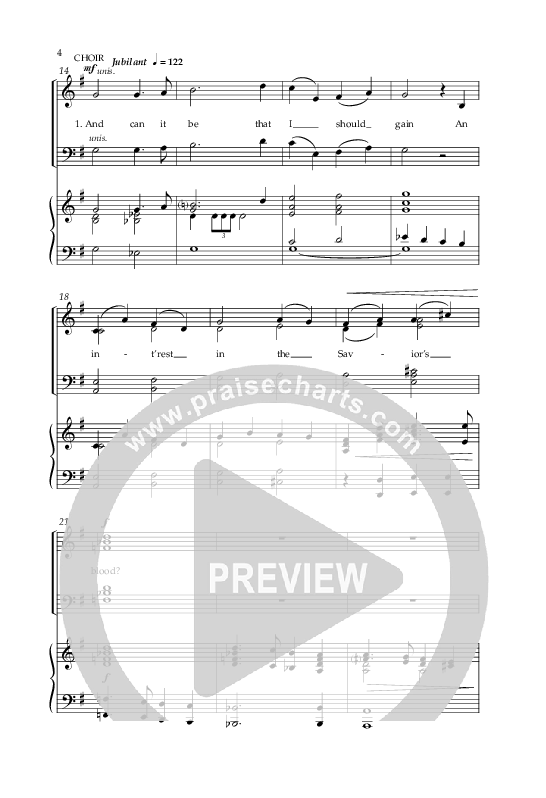 And Can It Be (Choral Anthem SATB) Anthem (SATB/Piano) (Lifeway Choral / Arr. Phillip Keveren)