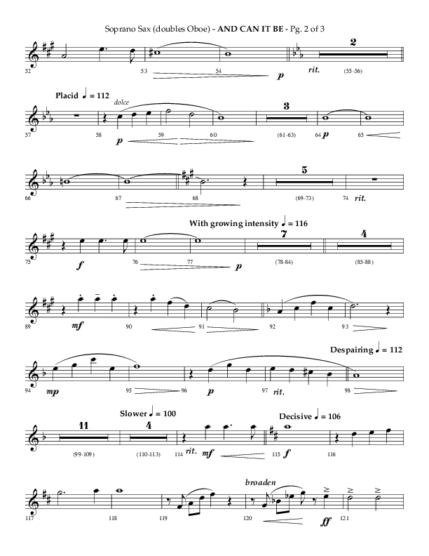 And Can It Be (Choral Anthem SATB) Soprano Sax (Lifeway Choral / Arr. Phillip Keveren)