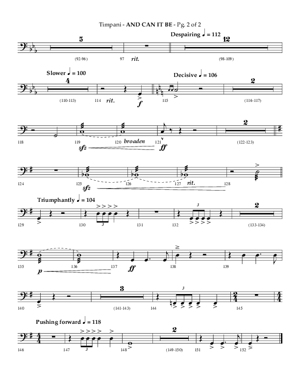 And Can It Be (Choral Anthem SATB) Timpani (Lifeway Choral / Arr. Phillip Keveren)