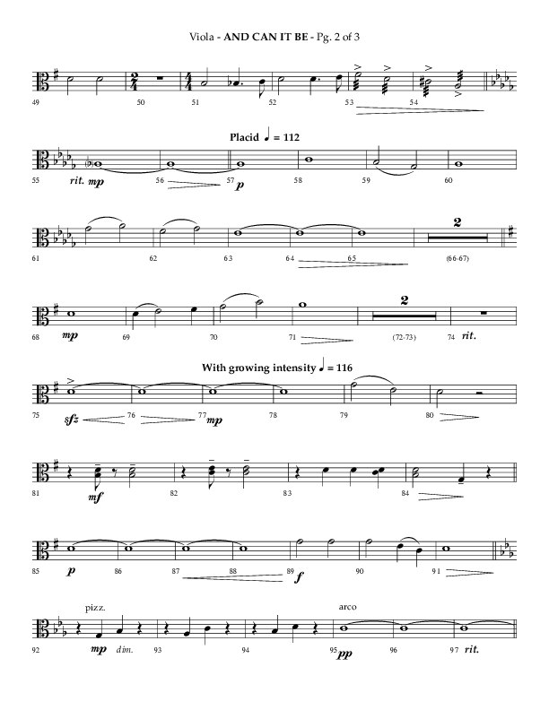 And Can It Be (Choral Anthem SATB) Viola (Lifeway Choral / Arr. Phillip Keveren)