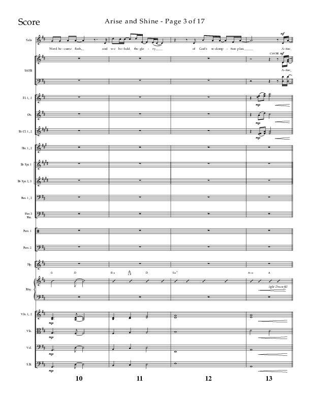 Arise And Shine (Choral Anthem SATB) Orchestration (Lifeway Choral / Arr. Kirk Kirkland / Orch. Camp Kirkland)