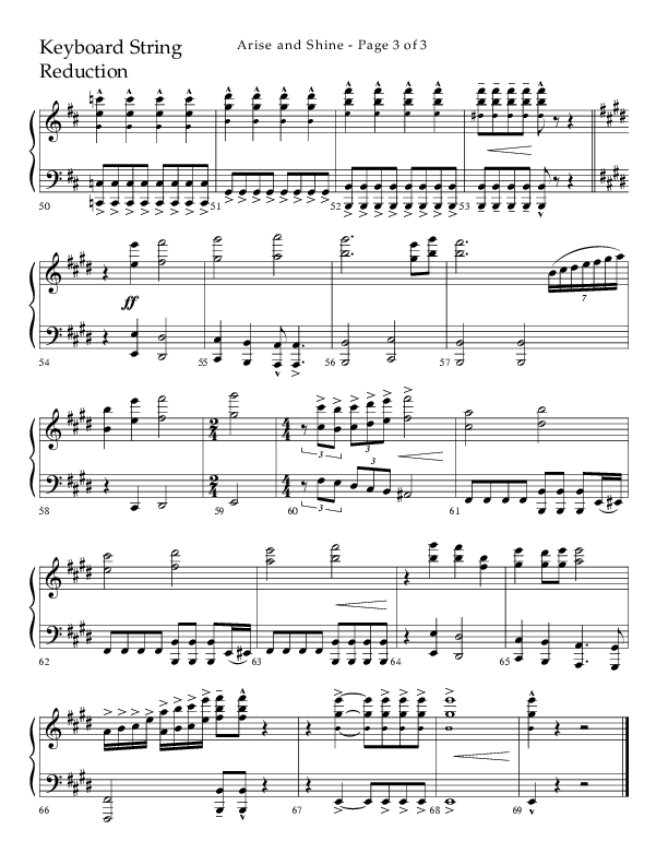Arise And Shine (Choral Anthem SATB) String Reduction (Lifeway Choral / Arr. Kirk Kirkland / Orch. Camp Kirkland)