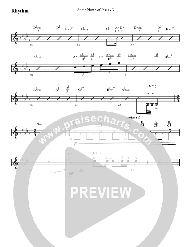 At The Name Of Jesus (Choral Anthem SATB) Lead Melody & Rhythm (Lifeway Choral / Arr. Cliff Duren)