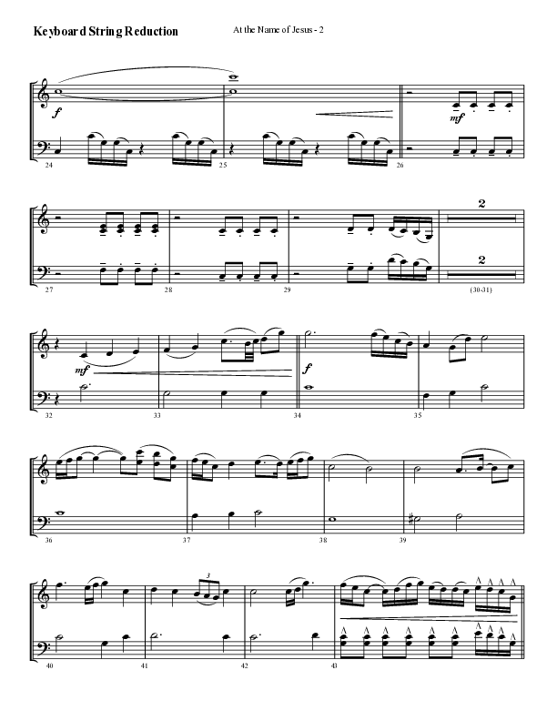 At The Name Of Jesus (Choral Anthem SATB) String Reduction (Lifeway Choral / Arr. Cliff Duren)
