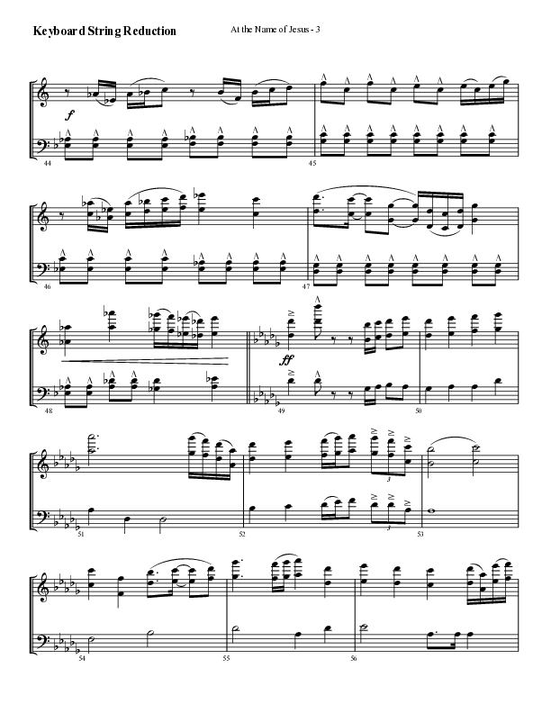 At The Name Of Jesus (Choral Anthem SATB) String Reduction (Lifeway Choral / Arr. Cliff Duren)